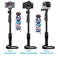 OkaeYa-Bluetooth Selfie Stick with Remote and Zoom For Apple, Samsung, HTC, Lenovo, One plus, Motorola, Nexus, Xiaomi Redmi Phones, Coolpad